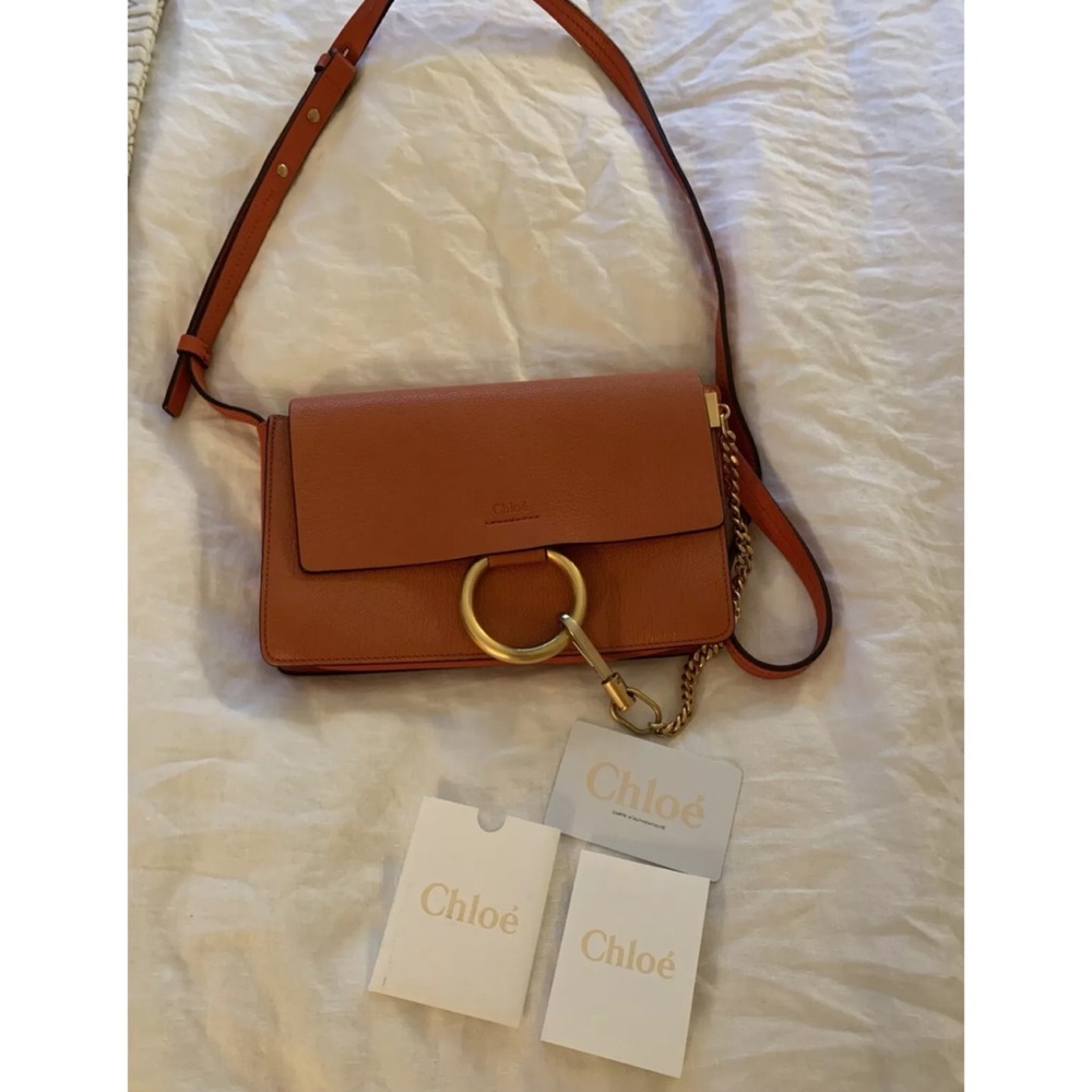 Authentic Chloe Faye Leather Crossbody Bag